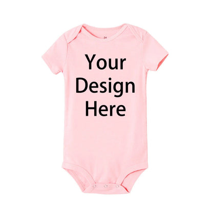 Personalisierter Baby-Strampler mit individuellem Foto und Namen, Säuglings-Body, kurzärmeliger Overall mit Rundhalsausschnitt, Gedenkgeschenke für Babys.