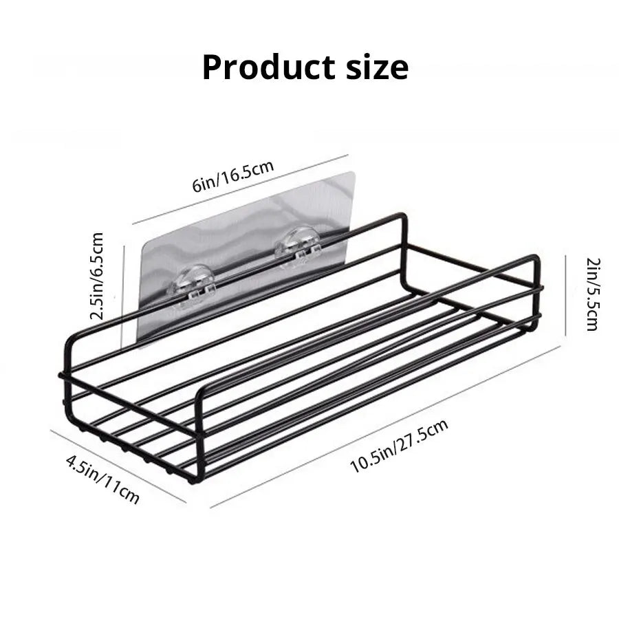 Badezimmer-Metallregale ohne Bohren, Badezimmer-Organizer, Reinigungsmittel, Organizer, Küchenbedarf, Aufbewahrung, Badezimmer-Zubehör