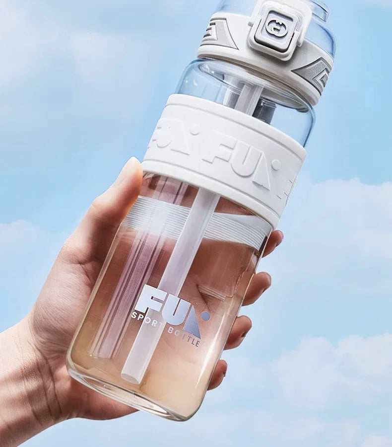 Portable Sports Water Cup For Men Tritan Material One Key Open Cover Fitness Cups High Temperature Seal Leakproof Kettle.