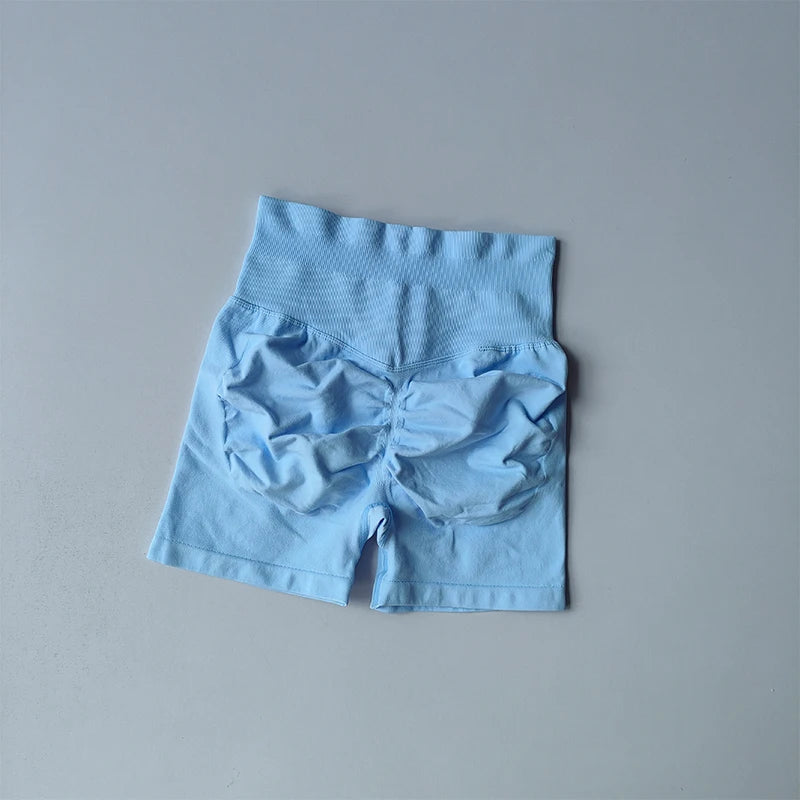 Peach Buttock Lifting Three-point Shorts Summer High Waisted Yoga Shorts Fashionable and Sexy Running Fitness Pants Solid Color.