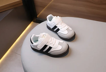 Spring Sport Shoes For Children PU Leather Ergonomics Kids Sneakers Soft-soled Children's Sneakers Boy's Girl's Tennis Shoes.