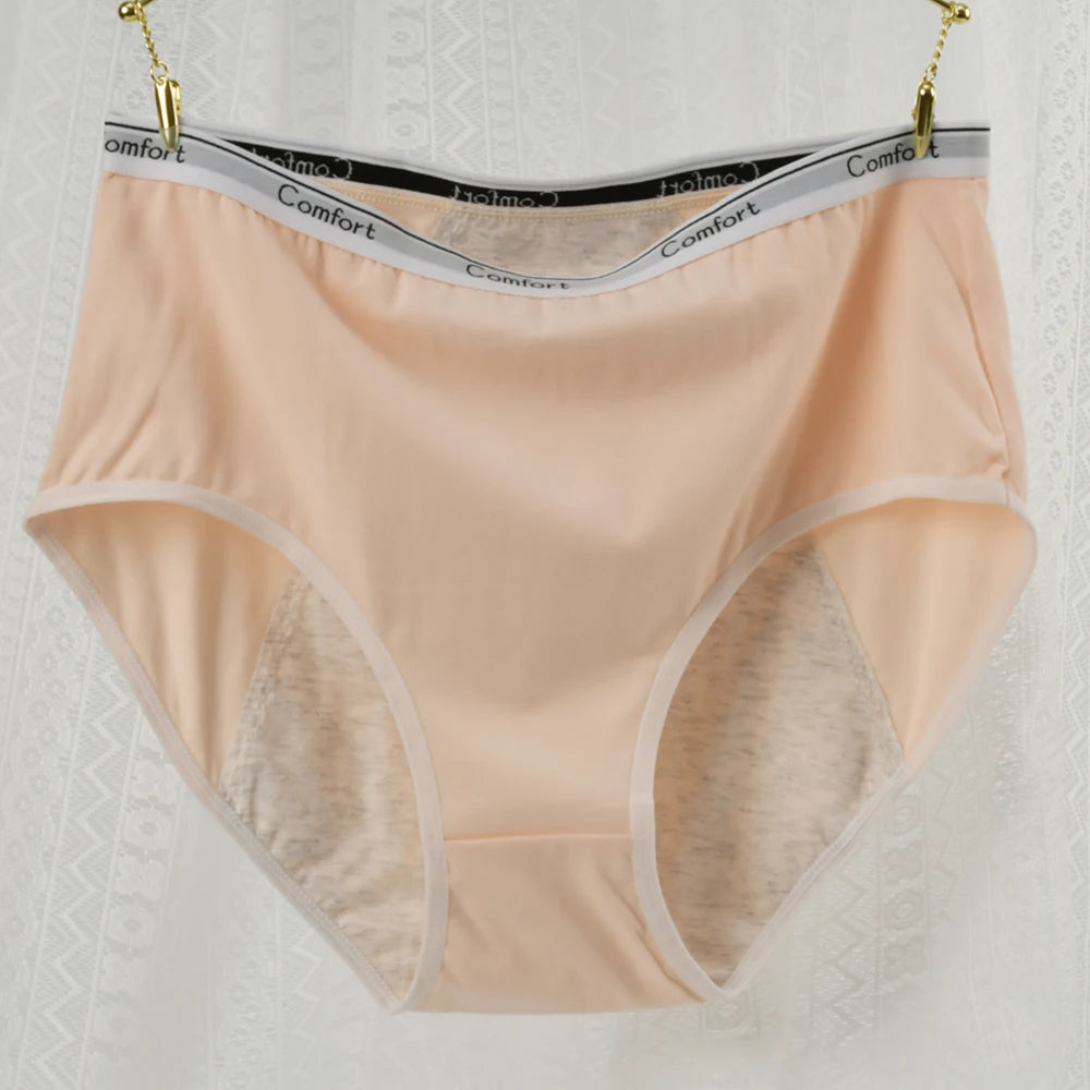 ‌1pc Women's Maternity Menstrual Panties Anti-Side Leakage High Waist Cotton Physiological Period Underwear for Ladies‌ 40-100kg.