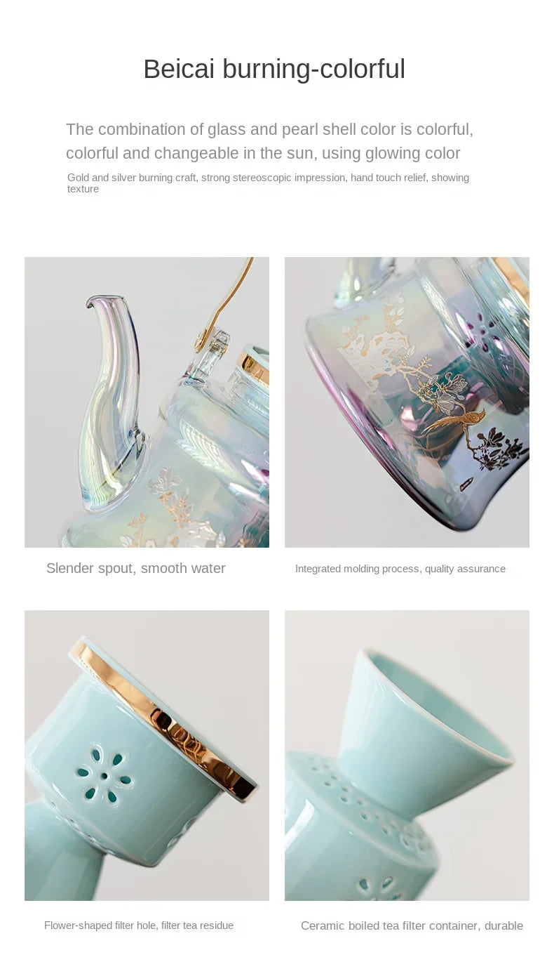 220V High-Temperature Resistant Electric Tea Stove & Tea Kettle Set for Home Use A.