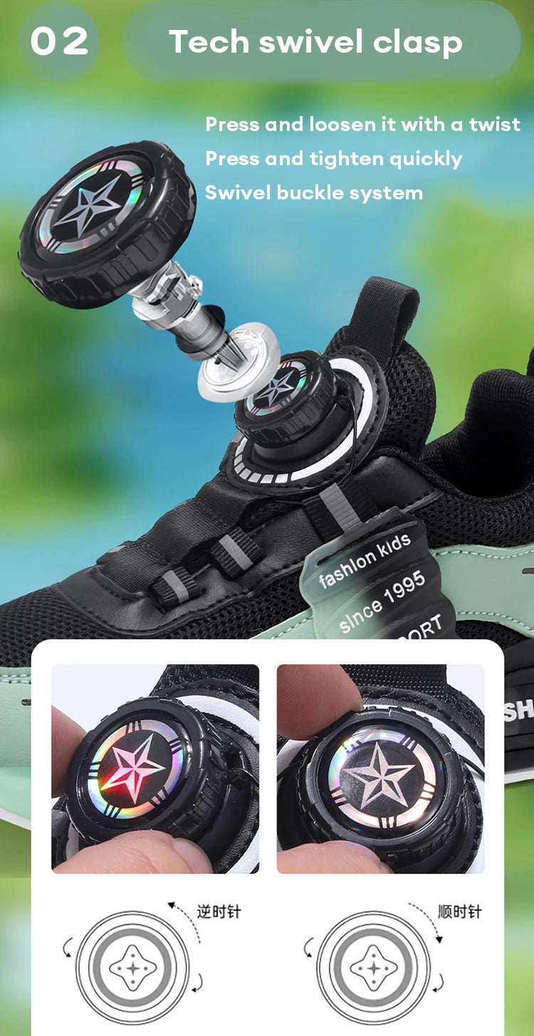 Pink Girl's Fashion Sneakers Anti Slip Comfortable Children Boy's Casual Walking Shoes Outdoor Sport Tennis.