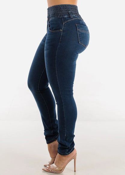 Jeans-Bleistifthose für Damen, 2025, dünne Hose, hohe Taille, Stretch, gewaschen, Distressed-Taschen, Knöpfe, Vintage-Denim, Streetwear.