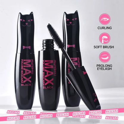 1PCS Fashion Original Max Volume Mascara Black Water-proof Curling And Thick Eye Eyelashes Makeup 4d Fiber Lash Mascara Beauty.