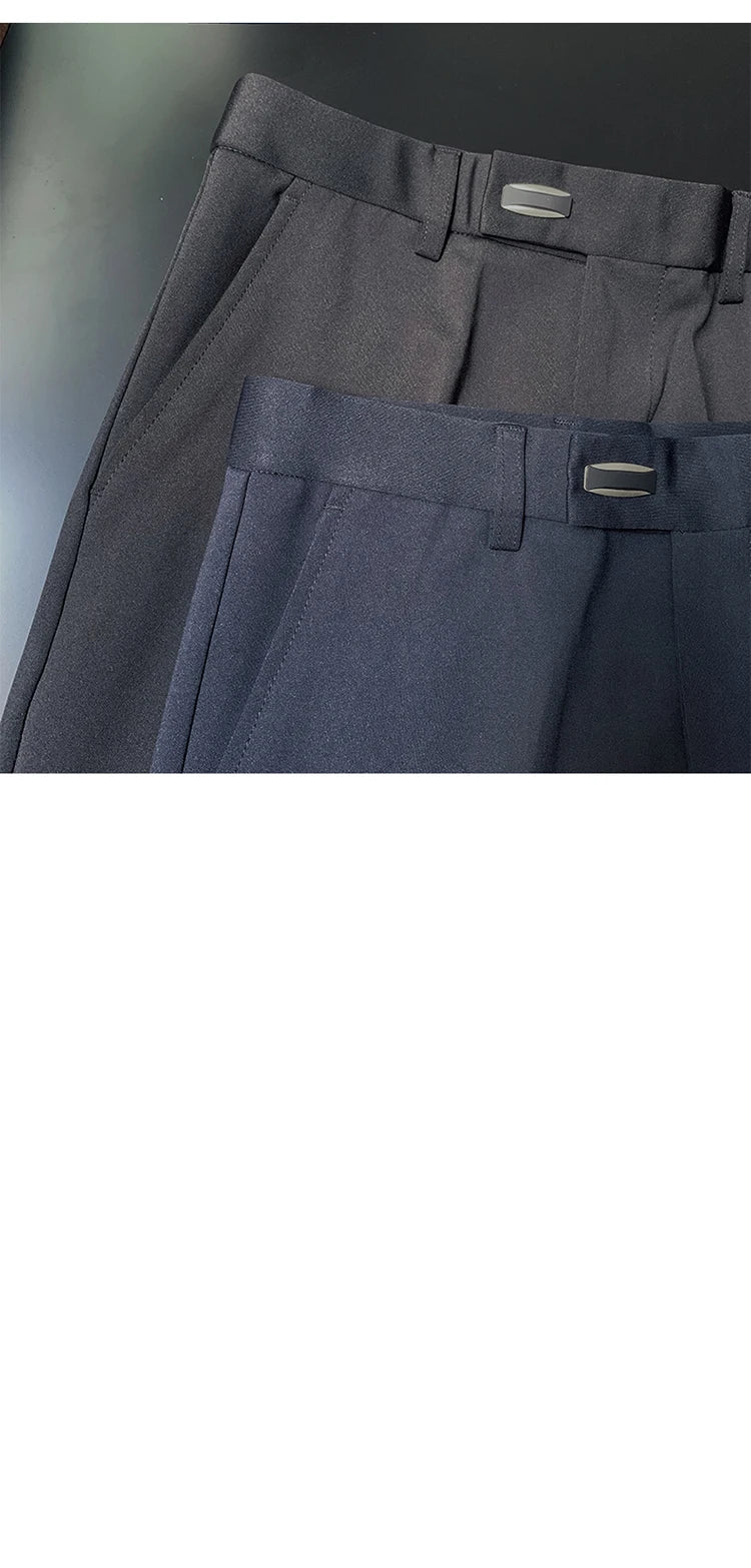 Men Suit Pants Dress Pantalone Hombre Stretch Slim Formal Trousers Calça Masculina Solid Color Casual Pants Fashion Men Clothing