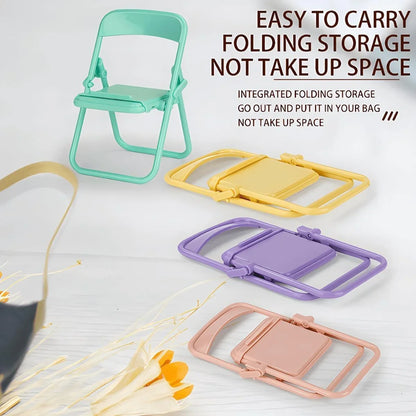 Universal Mobile Phone Accessories Foldable Chair Shape Mini Desktop Phone Holder Phone Stand.