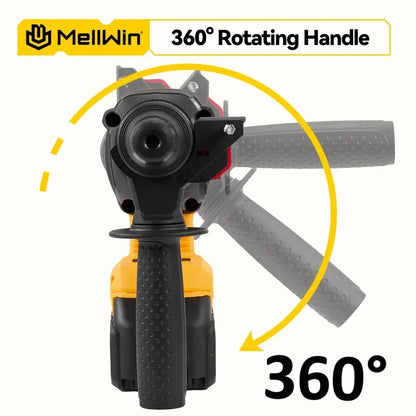 MELLWIN 26 mm bürstenloser elektrischer Bohrhammer, multifunktionaler Bohrhammer, Schlagbohrmaschine, Werkzeugset für Makita 18 V Batterie-Pin