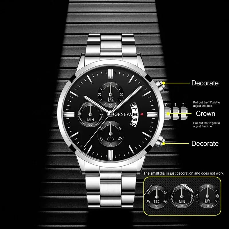 Fashion Men Watch Luxury Calendar Quartz Wrist Watch Business Watches Man Clock Male Bracelet Wristwatch.