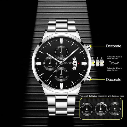 Fashion Men Watch Luxury Calendar Quartz Wrist Watch Business Watches Man Clock Male Bracelet Wristwatch.