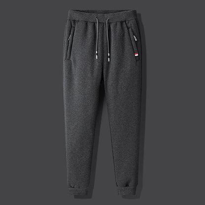 Winter Lambswool Warm Pants Men's Thick Fleece Thermal Trousers Men Fitness Jogging Drawstring Pants Male Sweatpants.