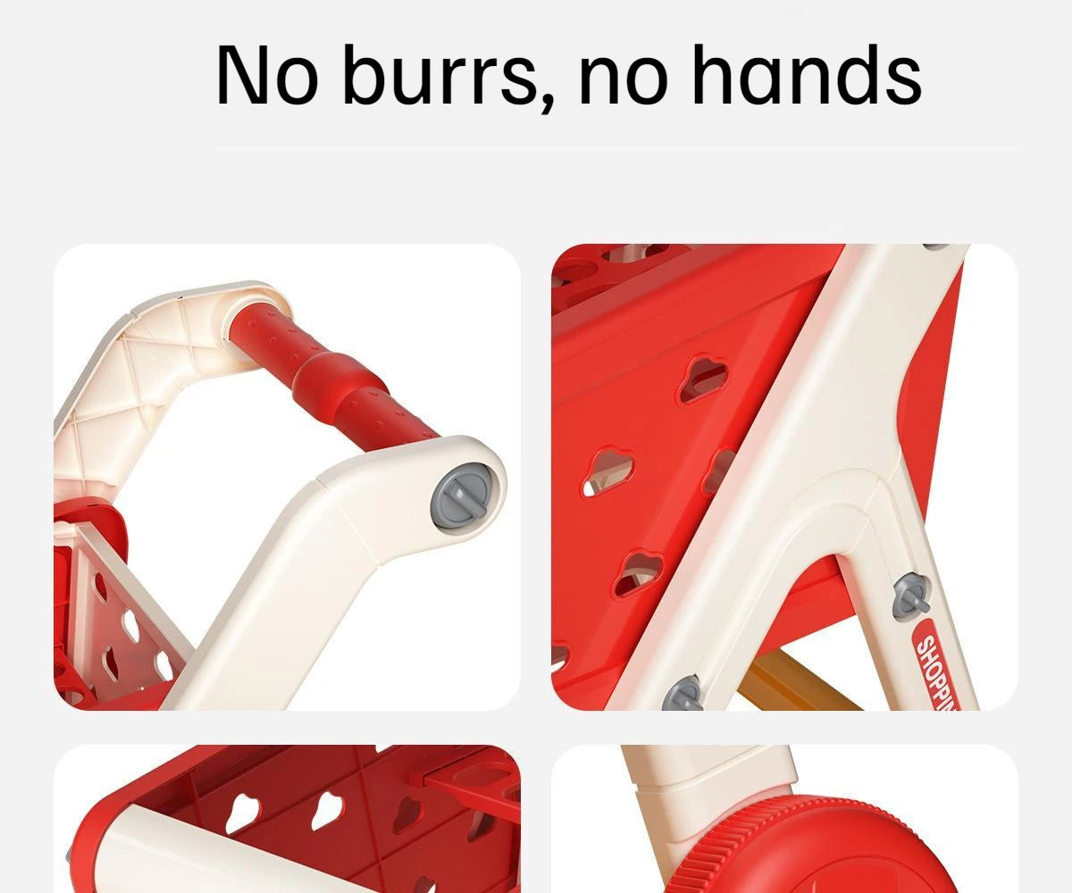 Shopping cart toy baby small trolley children play house fruit cut music kitchen supermarket men and girls Early Education toys