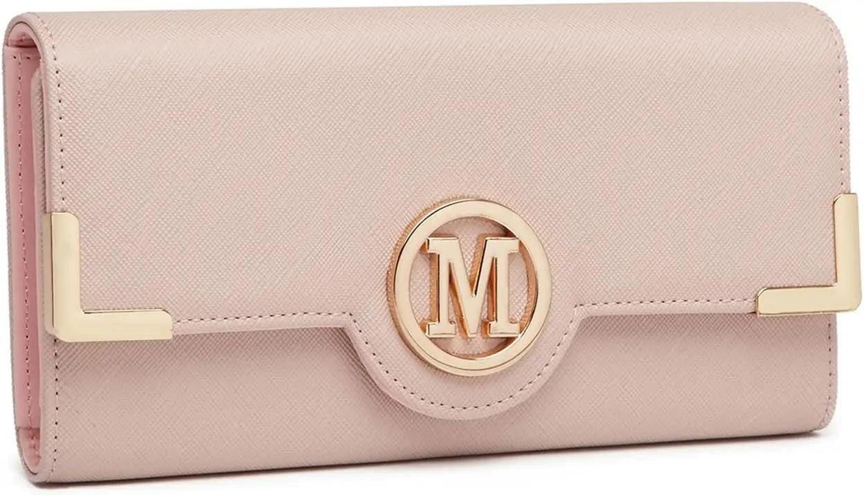 Miss Lulu WOMEN'S purse Long Wallet with zipper PU leather Card hand fan keys Holder Phone Case.