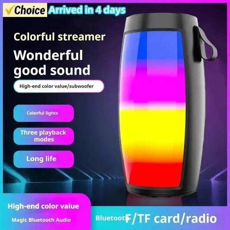 2025 Wireless Portable Bluetooth Speakers LED Lights MP3 Loudspeaker KTV Outdoor TF Car Audio Gift Wireless Sound Box Subwoofer.