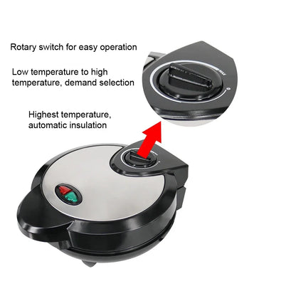 Electric Crispy Egg Roll Maker Omelet Sandwich Iron Crepe Baking Pan Waffle Pancake Oven DIY Ice Cream Cone Machine EU Plug.
