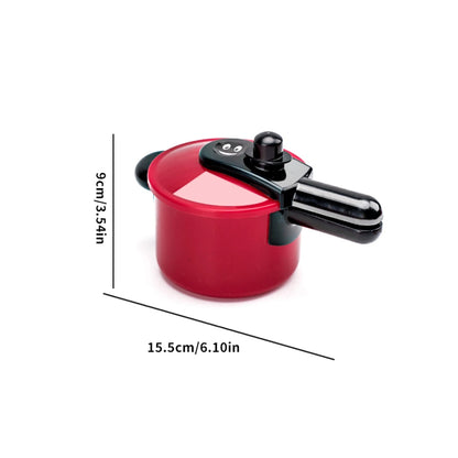 Children's simulation high-detail red cooking kitchen utensils, home school use chef pretend play set suitable for 3 4 5 6 years.