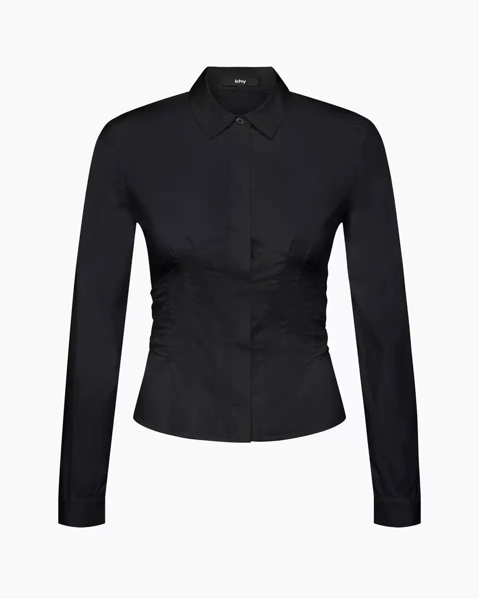 Kylie same style ~ KHY tie waist shirt slim back bow shirt women