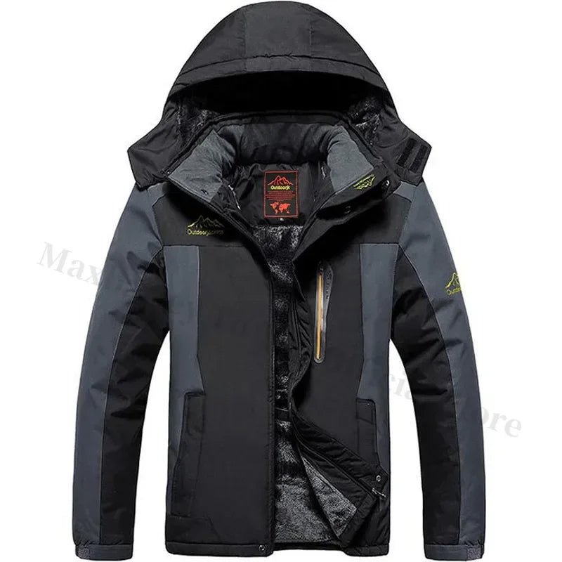 Winter Jacket Men Thick Fleece Waterproof Outwear unload Jackets Men's Windbreaker Army green Parka Raincoat Coats Plus Size 9XL.