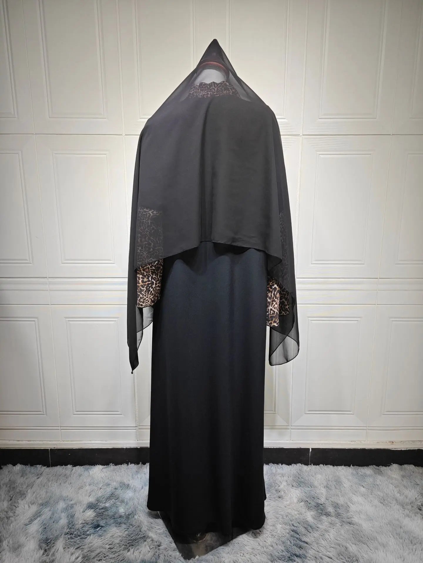 Eid Women Muslim Abaya Leopard Cardigan with Scarf Dress 2025 Vestidos Largos Caftan Robe Jalabiya Ramadan Morocco Dubai Kaftan.
