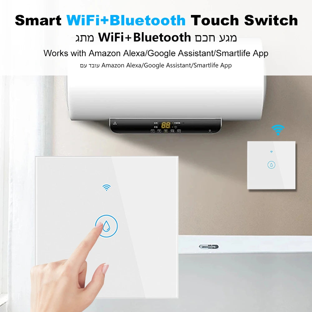 Tuya Smart 40A Wifi + Bluetooth Wasser Heizung Kessel Touch Schalter 8800W Timer Zeitplan Sprachsteuerung Alexa Google hause Yandex Alice.