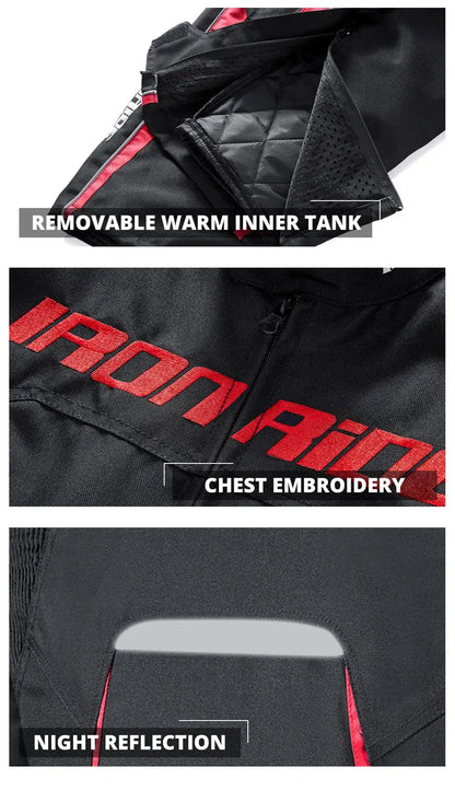 Motorcycle Jacket Waterproof Motorcross Jacket Pants Moto Jacket Windproof Riding Motorbike Clothes With Protective Gear M-3XL