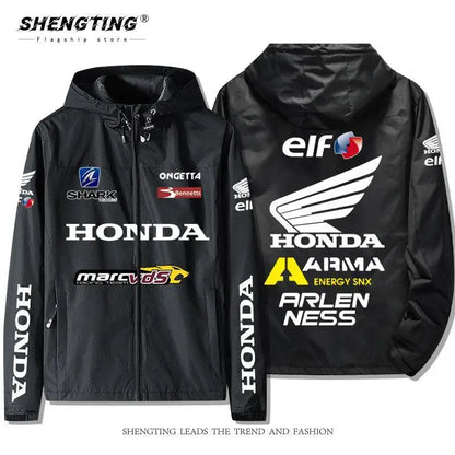 Honda Golden Wing Peripheral Hooded Jacket for Boys, Motorcycle Heavy Motorcycle Racing Jacket, Clothes.