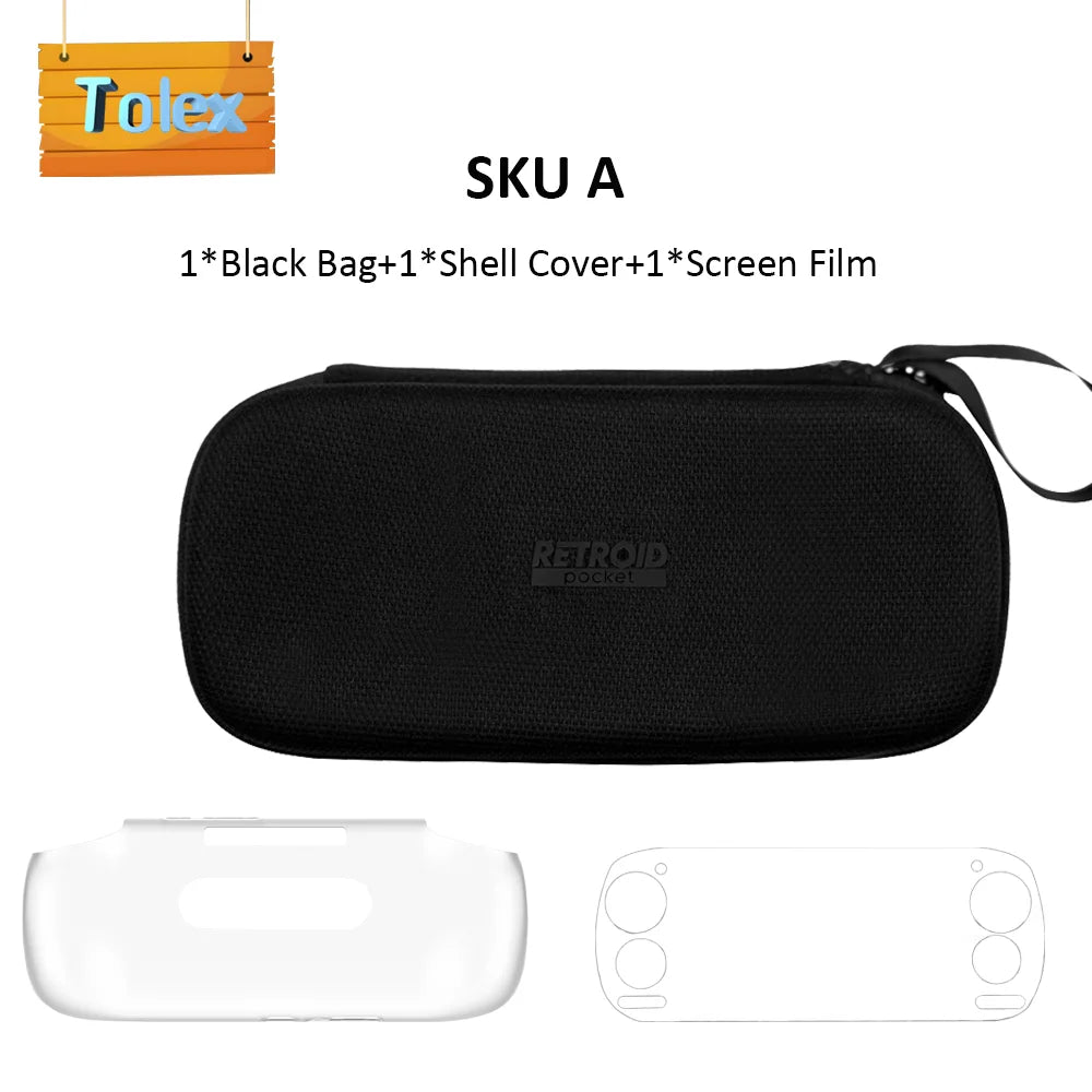 Retroid Pocket 5 Shell Cover and Bag Compatible Handheld Game Console Portable Carry Bag Protected RP5 Suitable in Packed