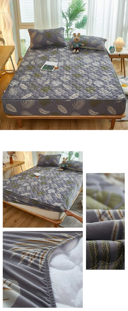 Printed Bedspread Bed 90/120/150/180cm Cover Thicken Bed Linen Sheets fundas de colchón Non-slip Mattress Covers (No Pillowcase).