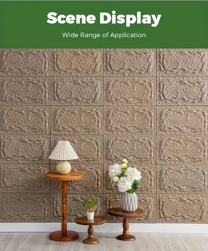 PU stone wall panel, 10 mm, realistic brick pattern, anti-mould and moisture-proof, waterproof and washable, suitable for/outdoo