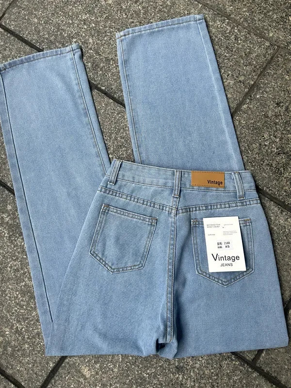 2000s Jeans Women High Waist Wide Leg Straight Y2K Jean Women's Loose Fit Denim Trousers Comfortable Plus Size Casual Pants.