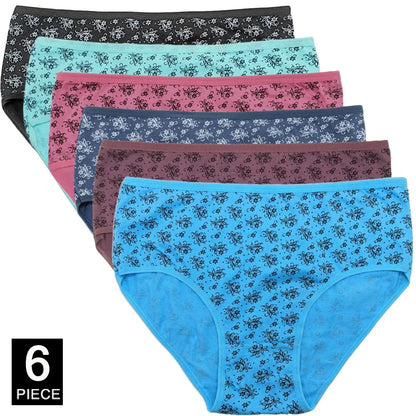 Cotton Underwear Women Panties Plus Size Briefs Female Knickers Lady Lingerie High Waist Wide Belt Underpants 6 Pieces/Lot.