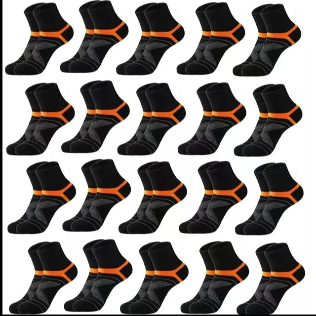 3 Pairs Men's Socks Hiking Black Sports Basketball Socks Casual Soft Running Summer Absorb Sweat Breathable Male Sokken Gifts.