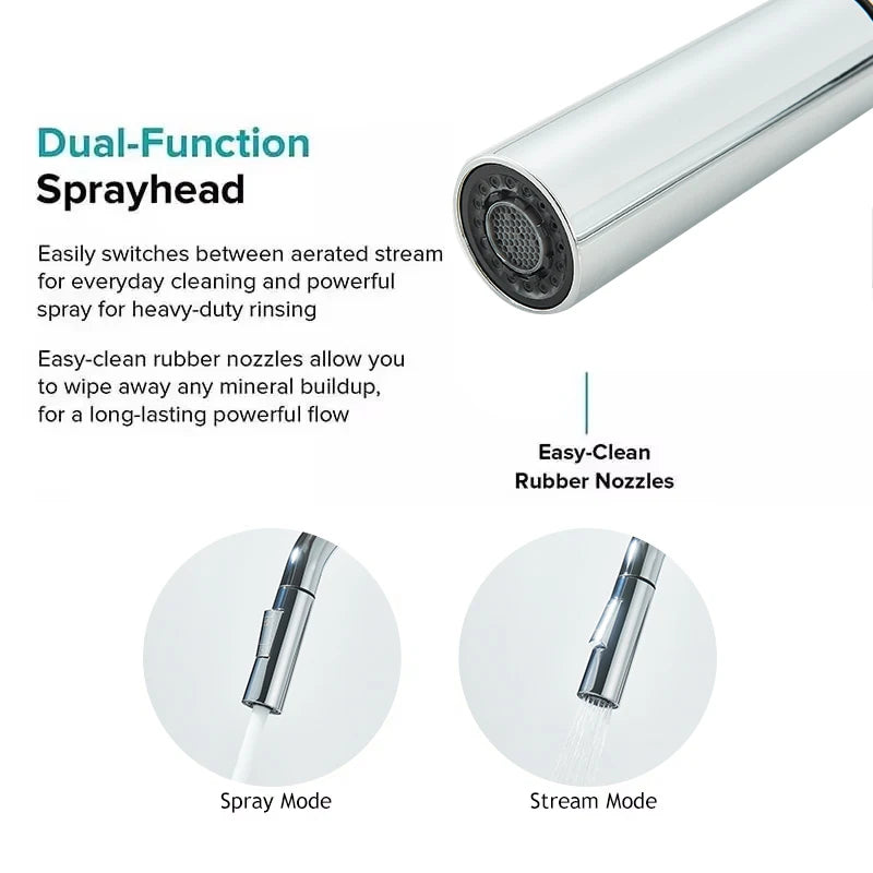 Kitchen Sink Cold Hot Water TapPull Out Kitchen Faucets 360° Rotation Kitchen Mixer Tap Single Lever Mixer Tap