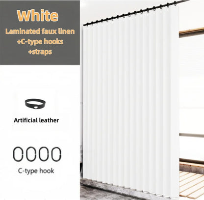 Hochgewichtiger, leinenähnlicher, gefalteter Badvorhang, Heimdekoration, Vorhang, Badezimmervorhang, Küchenschrankvorhang, kommt mit passenden Haken