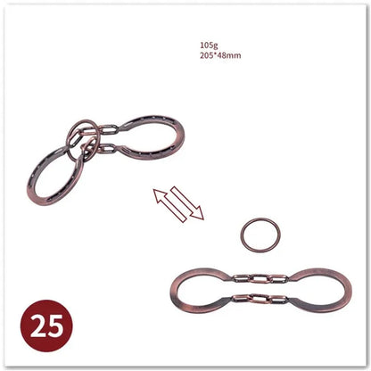 Classic IQ Metal Brain Magic Baffling Puzzles Game Toys for Children Adults Funny Gifts.