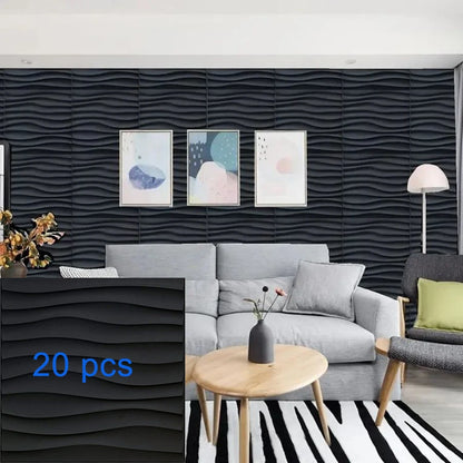 12pcs/20pcs 3D textured wall panels for indoor wall decoration,suitable for living room hall bedroom hotel office,30cmx30cm