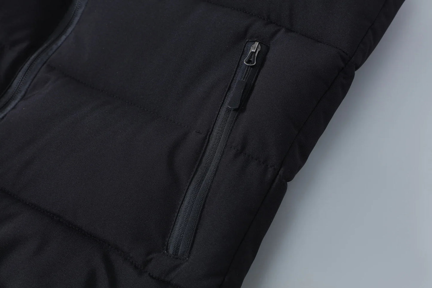 Compass Button Patch Style Men's Stand-up Collar Down Cotton Casual Vest Windproof Men's Jacket Slim Men's Hooded hat Wear.