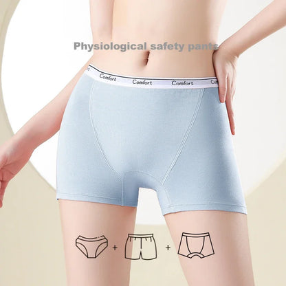 3pcs Cotton Women's Menstrual Panties Physiological Pants Leak Proof Underwear Ladies Period Panty High Waist Safety Briefs.