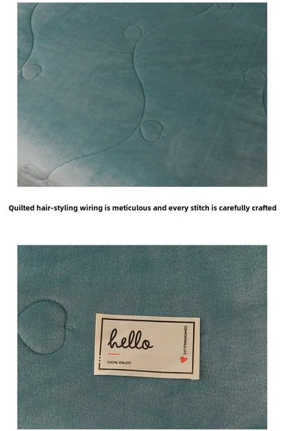 Milk Fleece Autumn Winter Warm Weighted Blankets for Beds European Thickened Beibei Velvet Throw Blanket Warmth Quilt Comforter