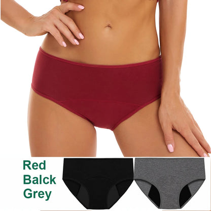 3pcs Women Menstrual Period Underpants Ladies Cotton Postpartum Absorbent Leak Proof Panties European size XS-5XL