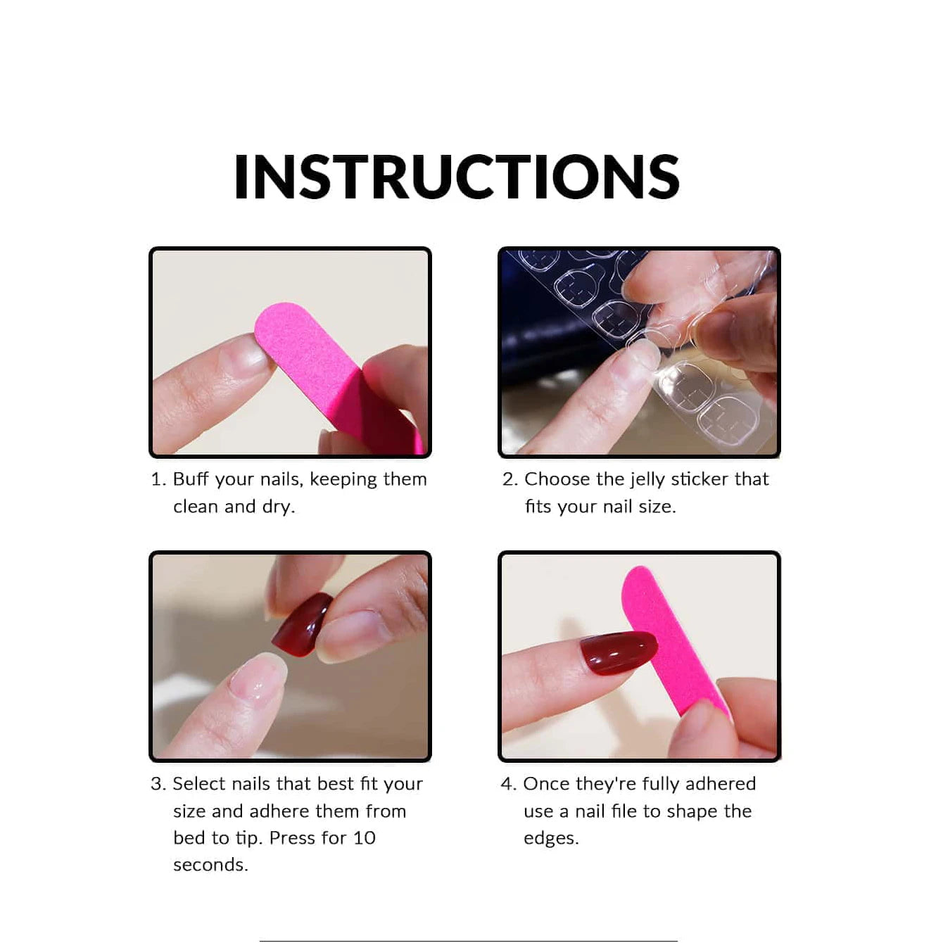 24pcs long Almond hearts pattern Fake nails Detachable And Reusable Jelly Glue 1pc Cuticle Pusher, Suitable For Girls And Women.