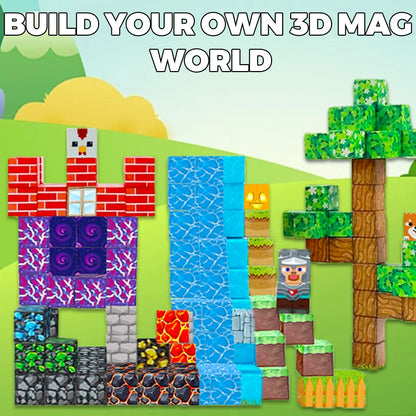 Magnetic Building Blocks Magnet Cube Set STEM Montessori Sensory Toy for Kids Boys Girls Ages 3+ DIY Model Children.