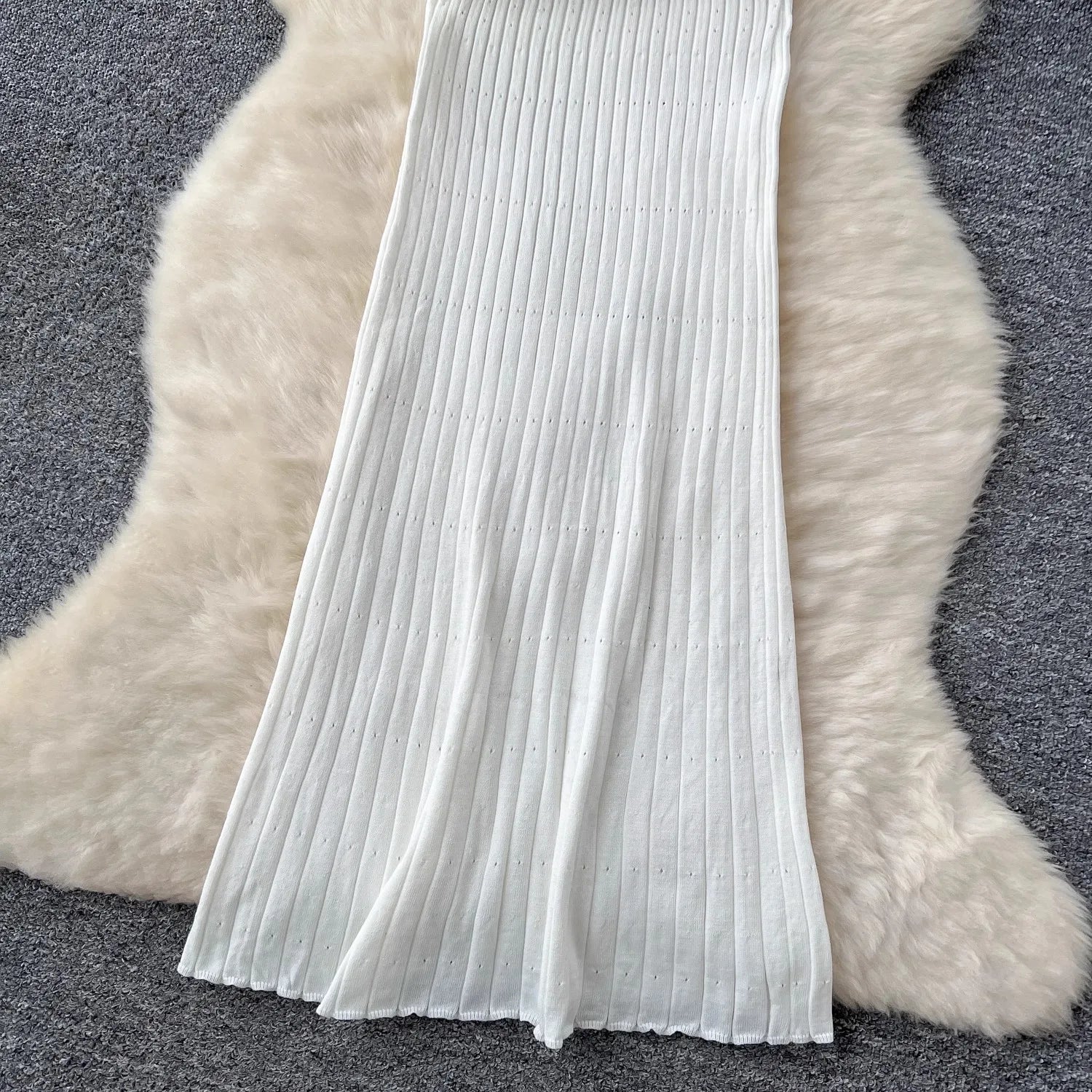 YuooMuoo Chic Mode Sexy Pakete Gestrickte Maxi Kleid Frühling Sommer Vintage Denim Patchwork Lange Pullover Kleid Dame Vestidos.