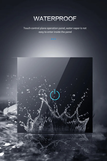 BONDA Smart Switch Alexa RF433 Keine neutrale Tuya-Steuerung funktioniert mit Google 1/2/3 Gang Smart Life Home Light WiFi Touch Switches 86.