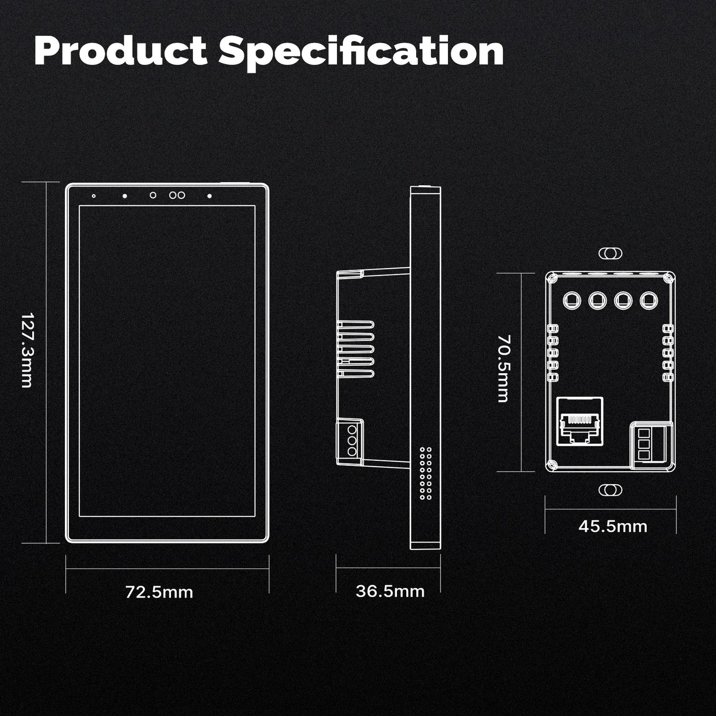 MOES Tuya Wifi Smart 5-Zoll-Touchscreen US Center Control Panel Sprachsteuerung Alexa und ZigBee Gateway Eingebaute Szenensteuerung.
