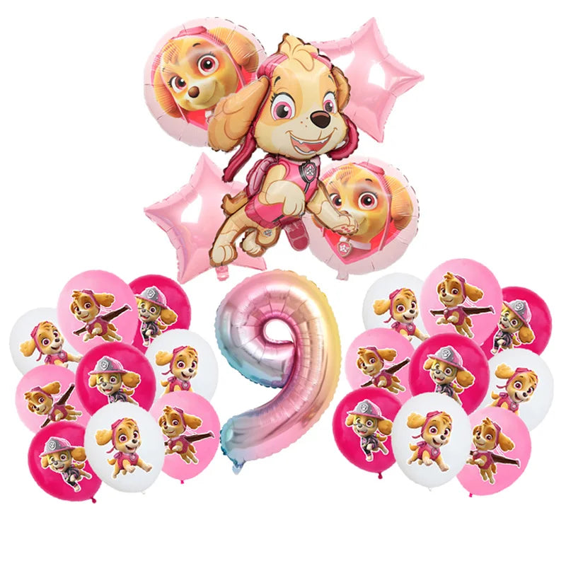 Paw Patrol Rosa Geburtstag Skye Thema Party Dekorationen Geschirr Set Pappteller Tassen Servietten Für Kind Party Liefert Spielzeug Geschenke.