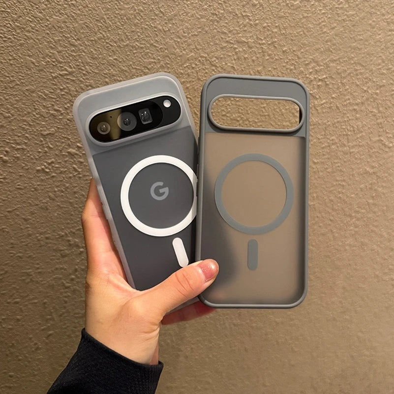 Magsafe Translucent Matte Magnetic Case For Google Pixel 10 ProXL 9 Pro XL 10Pro 10 9A Wireless Charging Candy Color Slim Cover.