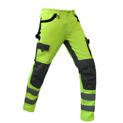 High Visibility Workwear Winter Clothes Hi Vis Suit Reflective Jacket Waterproof Winter and Pockets Reflective Work Pants Set
