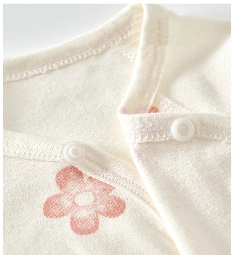 Ircomll 2-teiliger Frühlings- und Herbst-Body für Neugeborene, Baumwolle, langärmelig, Kleidung, Säuglingskleidung, Pyjama, Overalls für Mädchen und Jungen, 0–6 Monate.